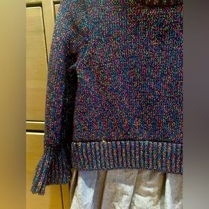 J Crew Crewcuts Girls' mixy sweater-dress with navy shimmer sweater top Size 2.